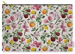 Fruit and Flower Blossoms Pattern - Carry-All Pouch
