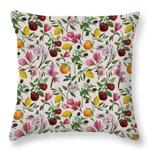 Load image into Gallery viewer, Fruit and Flower Blossoms Pattern - Throw Pillow