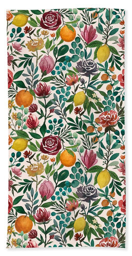 Fruit and Flowers - Bath Towel