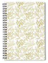 Load image into Gallery viewer, Gold Fall Pattern - Spiral Notebook
