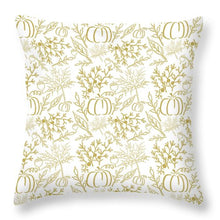 Load image into Gallery viewer, Gold Fall Pattern - Throw Pillow
