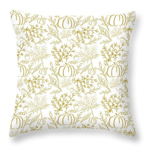 Gold Fall Pattern - Throw Pillow