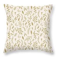 Load image into Gallery viewer, Gold Falling Leaves Pattern - Throw Pillow