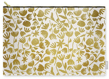 Load image into Gallery viewer, Gold Ink Floral Pattern - Carry-All Pouch