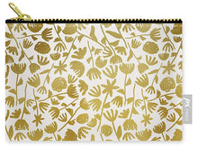 Load image into Gallery viewer, Gold Ink Floral Pattern - Carry-All Pouch