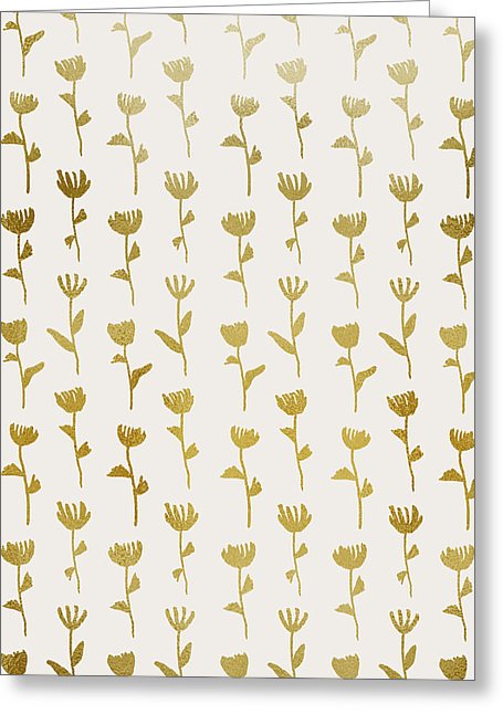 Gold Ink Flower Pattern - Greeting Card – Lauren Ullrich Art