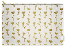 Load image into Gallery viewer, Gold Ink Flower Pattern - Carry-All Pouch