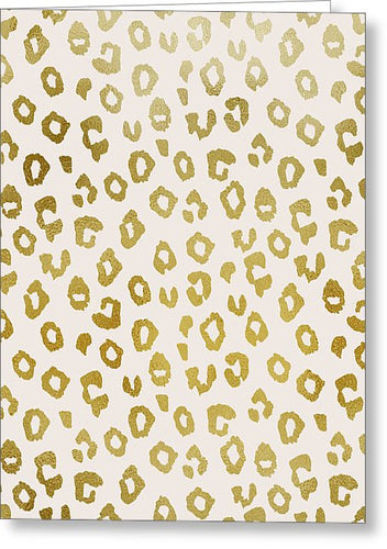 Gold Leopard Print - Greeting Card