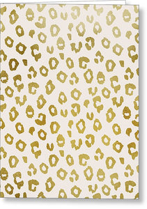 Gold Leopard Print - Greeting Card