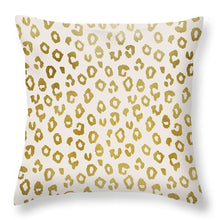 Load image into Gallery viewer, Gold Leopard Print - Throw Pillow