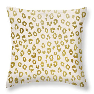 Gold Leopard Print - Throw Pillow