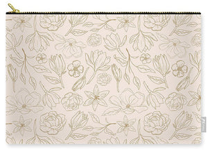 Gold Magnolia Pattern - Carry-All Pouch