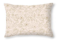 Load image into Gallery viewer, Gold Magnolia Pattern - Throw Pillow