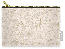 Load image into Gallery viewer, Gold Magnolia Pattern - Carry-All Pouch