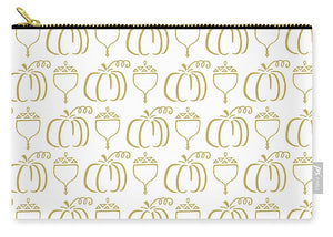 Gold Pumpkin and Acorn Pattern - Carry-All Pouch