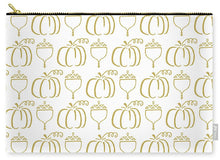 Load image into Gallery viewer, Gold Pumpkin and Acorn Pattern - Carry-All Pouch