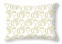 Load image into Gallery viewer, Gold Pumpkin and Acorn Pattern - Throw Pillow