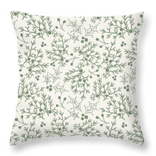 Load image into Gallery viewer, Green Christmas Branch - Throw Pillow