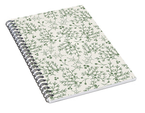 Green Christmas Branch - Spiral Notebook