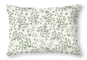 Green Christmas Branch - Throw Pillow