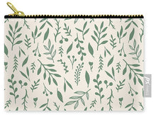 Load image into Gallery viewer, Green Falling Leaves Pattern - Carry-All Pouch