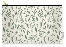 Load image into Gallery viewer, Green Falling Leaves Pattern - Carry-All Pouch