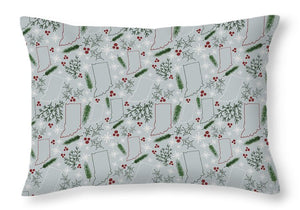 Indiana Christmas Pattern - Throw Pillow