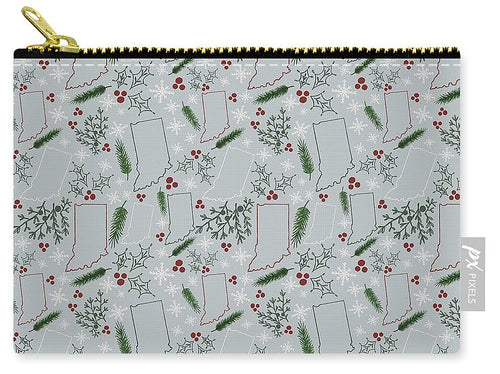 Indiana Holiday Pattern - Carry-All Pouch