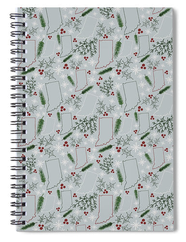 Indiana Christmas Pattern - Spiral Notebook