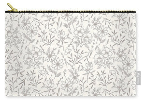 Ivory Flower Pattern - Carry-All Pouch