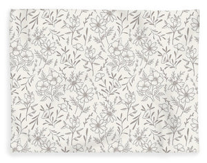 Ivory Flower Pattern - Blanket