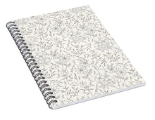 Load image into Gallery viewer, Ivory Flower Pattern - Spiral Notebook