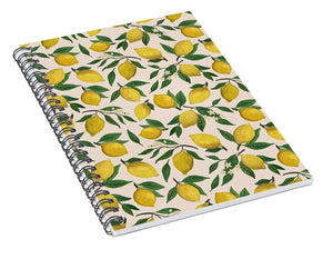 Lemon Blossom Pattern - Spiral Notebook