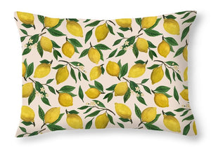 Lemon Blossom Pattern - Throw Pillow