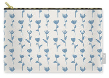 Load image into Gallery viewer, Light Blue Flower Pattern - Carry-All Pouch