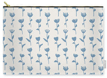 Load image into Gallery viewer, Light Blue Flower Pattern - Carry-All Pouch