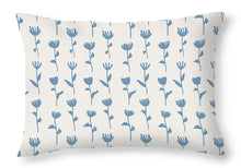 Load image into Gallery viewer, Light Blue Flower Pattern - Throw Pillow