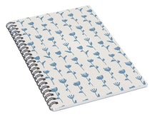 Load image into Gallery viewer, Light Blue Flower Pattern - Spiral Notebook