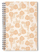 Load image into Gallery viewer, Light Orange Floral Pattern - Spiral Notebook