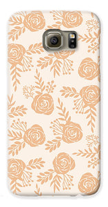 Light Orange Floral Pattern - Phone Case