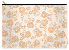 Load image into Gallery viewer, Light Orange Floral Pattern - Carry-All Pouch
