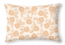 Load image into Gallery viewer, Light Orange Floral Pattern - Throw Pillow