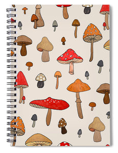 Mushroom Pattern - Spiral Notebook
