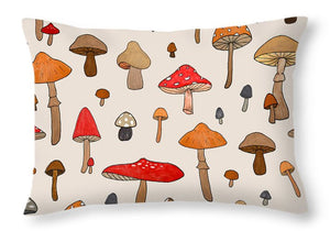 Mushroom Pattern - Throw Pillow