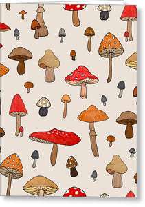 Mushroom Pattern - Greeting Card