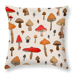 Mushroom Pattern - Throw Pillow