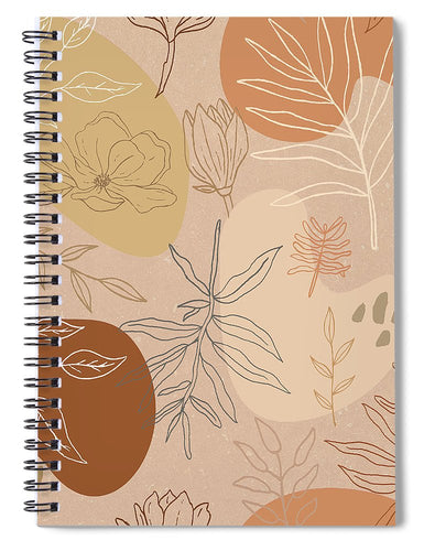 Orange Abstract Desert Pattern - Spiral Notebook