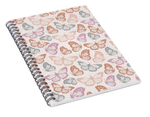 Load image into Gallery viewer, Orange and Pink Butterfly Pattern - Spiral Notebook
