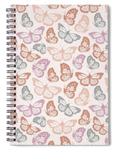 Load image into Gallery viewer, Orange and Pink Butterfly Pattern - Spiral Notebook