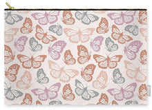 Load image into Gallery viewer, Orange and Pink Butterfly Pattern - Carry-All Pouch